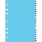 Разделитель А4 А-Я 20 л. цвет. пластик deVENTE Pastel 3051316 