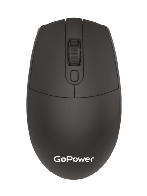 Мышь беспроводная GoPower классическая USB черный GPM02 