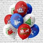 Шарики возд. 25 шт. 12" Праздник Новый год 1103-3110/ Ч54810