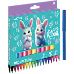 Фломастер 18 цв. deVENTE Little Rabbit карт.коробка 5082626