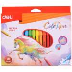 Фломастер 18 цв. Deli EC10010 ColoRun