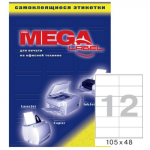 Бумага самоклеящаяся А4 100 л. Mega Office 105х48 12 шт. 73569