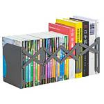 Подставка д/книг Deli 78630D-GREY метал. раздвижная т.-серая