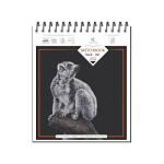 Блокнот Sketchbook 20 л. 170х200 гребень 2622/673209 черная бумага 140 гр