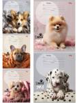 Тетрадь 12 л. (клетка) П-П Прелестные щеночки 12-8828