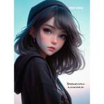 Записная книжка А7 64 л. П-П Девушка в шапке 64-1683