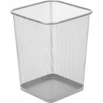 Корзина для бумаг deVENTE 4106003 27х20х30,5 квадратная метал. серая