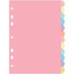 Разделитель А4 12 л.без индексации цвет. пластик deVENTE Pastel 3051314 