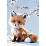 Блокнот А7 48 л. (спираль) С0059-31 Лисенок в цветах