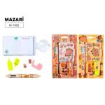 Набор канц Капибара (блокнот 8,7*7,5см, ручка шар 6цв, текстовыделитель, 2 клейк. ленты 1см*2,5м)