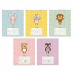 Тетрадь 12 л. (клетка) К-Э Зверята ТК127315