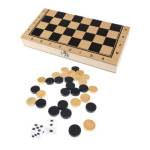 Шашки деревянные (фигуры дерево) 29см AN03236