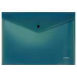 Папка - конверт А5+ на кнопке СТАММ Хамелеон зеленый ММ-31948