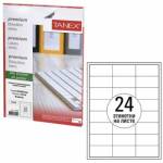 Бумага самоклеящаяся А4 50 л. TANEX 24 фр. 70х37,1 114537 