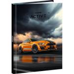 Ежедневник А5 128 л. П-П Оранжевый с черным автомобиль 7БЦ 128-6764