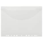 Папка - конверт А4 OfficeSpace с клапаном с перфорацией прозрачная 180мкм 363217