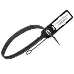 Пломба пластик. номерная 340 мм однораз. черные 1357311