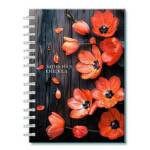 Блокнот-бизнес А6 100 л. (спираль) Цветы С0592-126