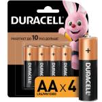 Батарейка LR06 (АА) Duracell 4шт. BL4 Basic 