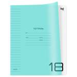Тетрадь 18 л. (линия) БиДжи UniTone. Neon пластик.прозрачн. обложка голуб. Т5ск18_пл 08936