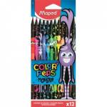 Карандаши цв. 12 цв. пластиковые Maped BLACK MONSTER 862612