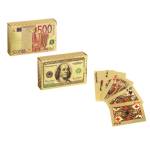 Карты игральные 54 шт. Золотые пластик 538-101