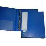 Папка с 4-мя D-кольцами 40 мм Бюрократ 0840/4DBLU 816575 синий