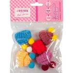 Декоративные украшения deVENTE 8130200 Шапочка с помпонами 5 шт