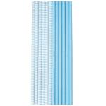 Трубочка д/кокт бум. Пастель голубая 12шт 1502-4908