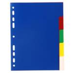 Разделитель А5 5 л. без индексации цвет. пластик Office-2000