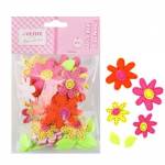 Наклейки объемные deVENTE 8004074 Цветы с листьями из фетра