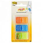 Стикеры - индексы 24х43 мм 3 цв. по 20 л. Post-it 682 738395