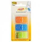 Стикеры - индексы 24х43 мм 3 цв. по 20 л. Post-it 682 738395
