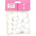 Набор помпонов 20 шт. deVENTE 8000018 25 мм белый
