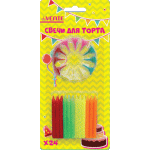 Свечи для торта deVENTE 9060701 24 шт. неон