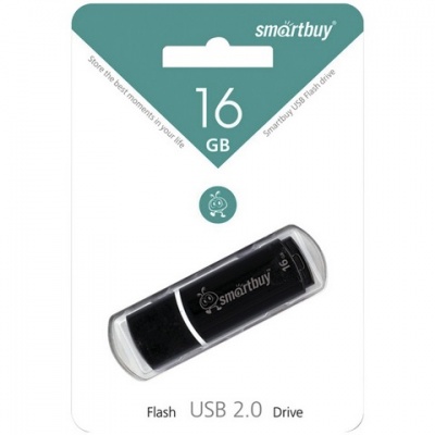 Флэш накопитель Smartbuy 16 Gb 2.0 Crown черный