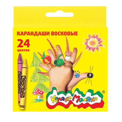Карандаши восковые 24 цв. Каляка КВКМ24