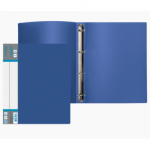 Папка с 4-мя кольцами 25 мм А4 700 мкм deVENTE 3081412 синяя