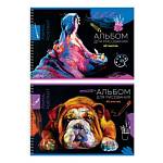 Альбом д\рис. 40 л. (спираль) БиДжи Animal portrat мел.карт. А4гр40 12479