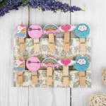 Прищепки декоративные Вдохновение 10 шт. 3949373