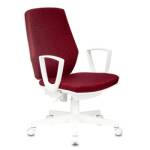 Кресло Бюрократ CH-W545 красное ткань 38-410 крестов. пластик (белый)/1409521