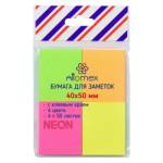 Стикеры 50х40 мм 50л Attomex 4 неоновых цвета 2010200