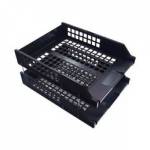 Лоток горизонтальный 2-х секц. (черный) СТАММ метал стерж ЛТ102/63793