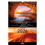 Календарь настенный перекидной 30х45 спираль Удивительная планета 12Кнп3гр_34620 2026