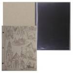 Папка адресная "Меню" 2273.М-116 на винтах серый с городом