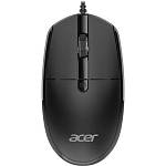 Мышь Acer OMW401 черный оптич. 2000dpi silent USB 4but провод.