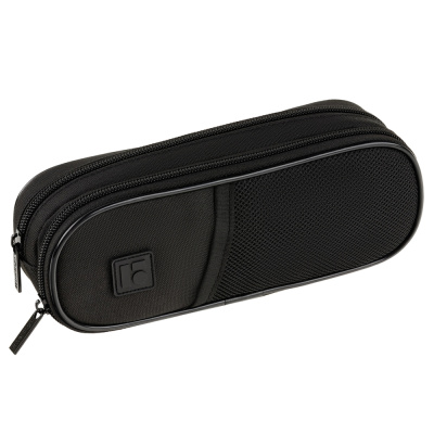 Пенал Berlingo Black 2 отд, 220*80*50, полиэстр PM09069