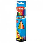 Карандаши цв. 12 цв. Maped ColorPeps треуг. футляр + точилка 183213