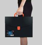 Портфель Бюрократ Black Opal BLPP01OR 1 отдел. A4 пластик 0.7мм черный/оранжевый 1481690
