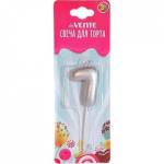 Свеча-цифра "7" deVENTE 9060020 Воздушный шарик серебро